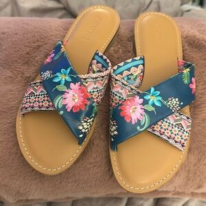 Johnny Was Sonoma Cross Sandal. Size 9